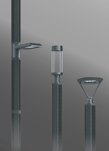 Ligman Lighting's Solar Photovoltaic Poles with Vertically Integrated Solar Panels (model USOL-200XX).